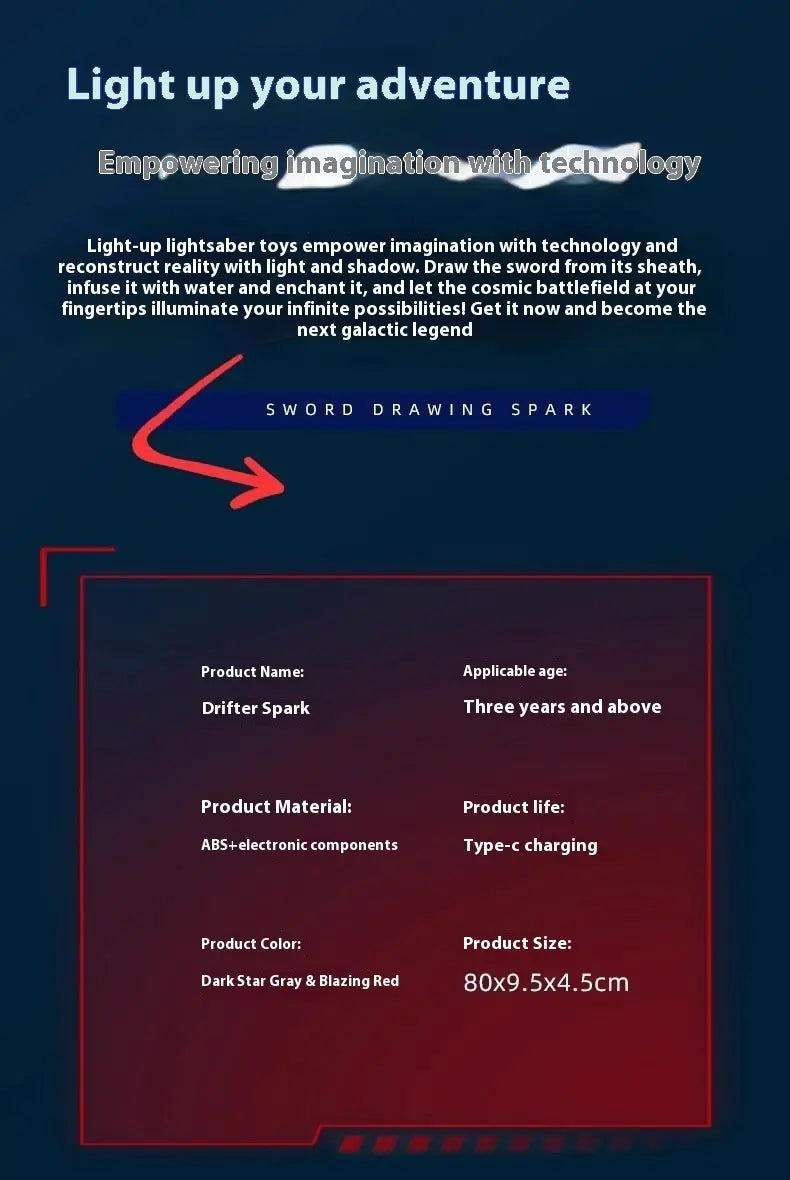 Children's Luminous Spray Samurai Sword Toy